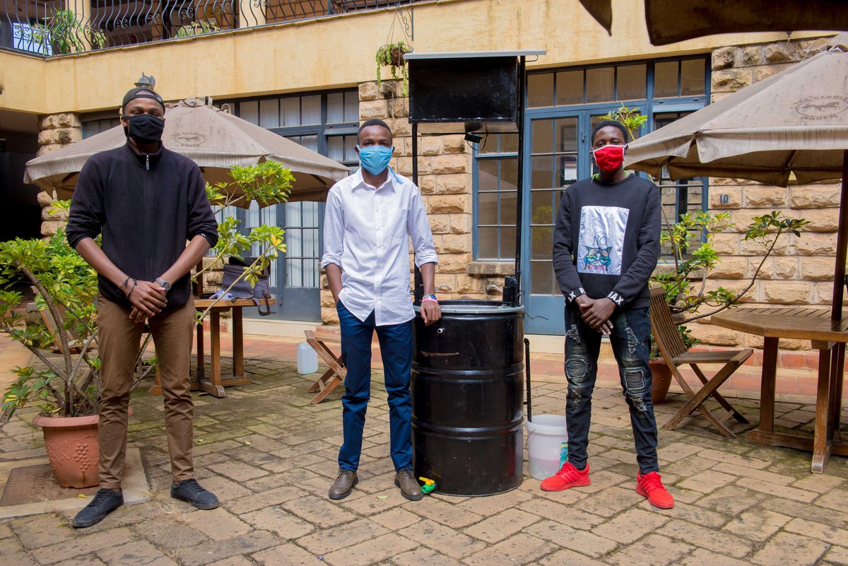 PowerOfOneKenya's tweet photo. In efforts to reducing the spread of #COVID19, #cholera and other related infections. 
The pilot phase of the automated hand washing machine will be implemented in Kibera, Kenya's largest informal settlement where there is limited access to resources like water and soap. https://t.co/Wk3f4NtK9M