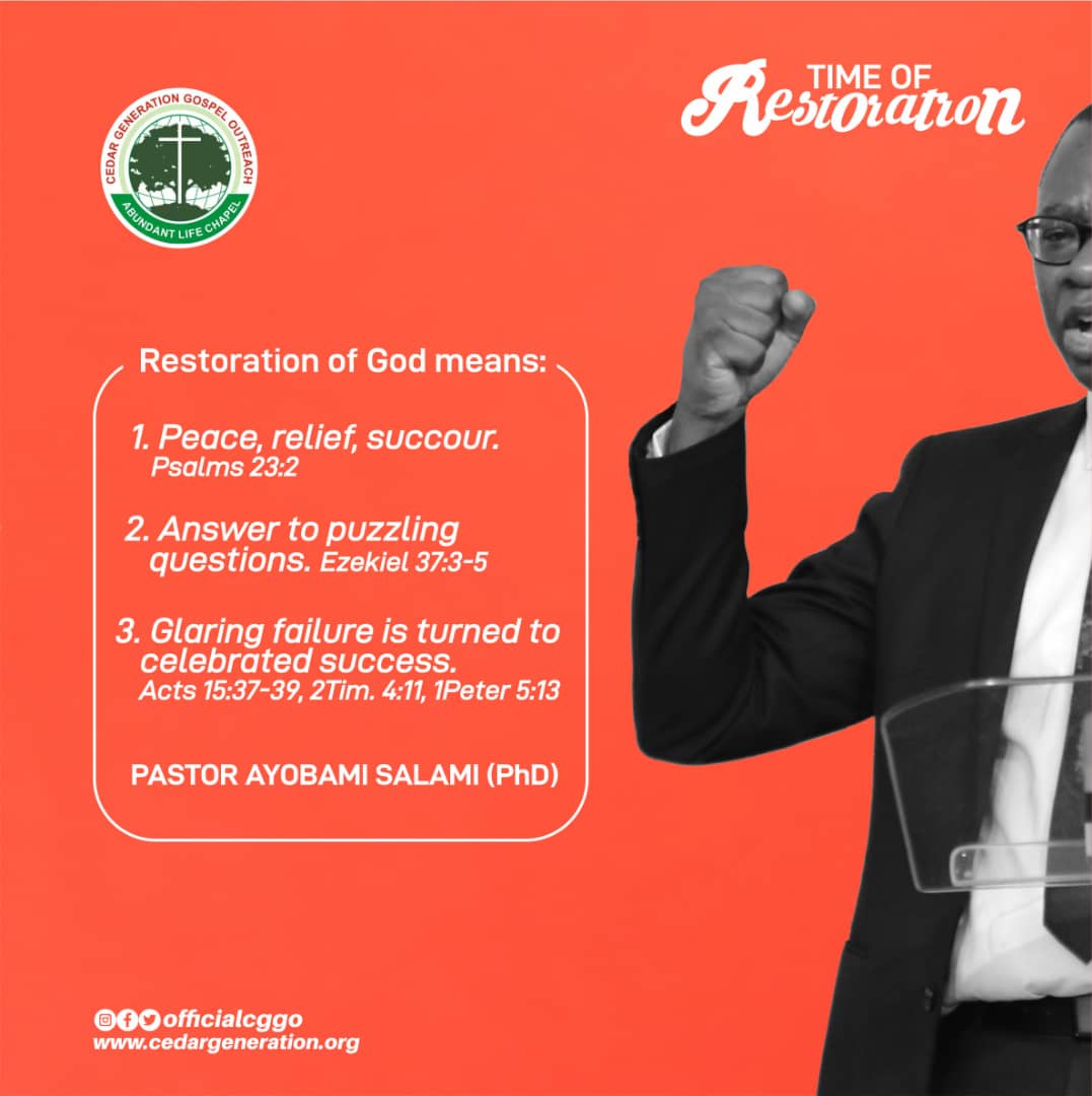officialcggo's tweet photo. Remember our Sunday message??
Time of Restoration from the book of Ruth 4:13
Here's a subtle reminder that Your time of Restoration is here Amen??
Have a fantastic day ahead😘
#thursdaymorning #thursdayvibes #ThursdayThoughts #ThursdayMotivation #StreetWiseApostle #Cedar #CGGO https://t.co/DReR32mzvm