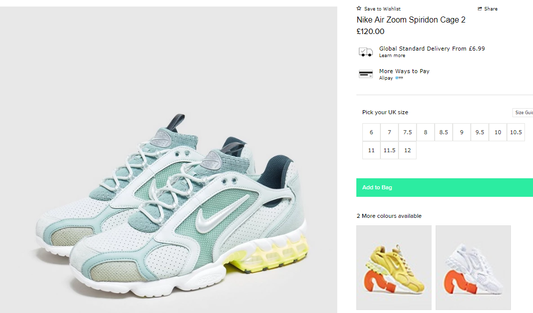 nike air zoom spiridon pistachio