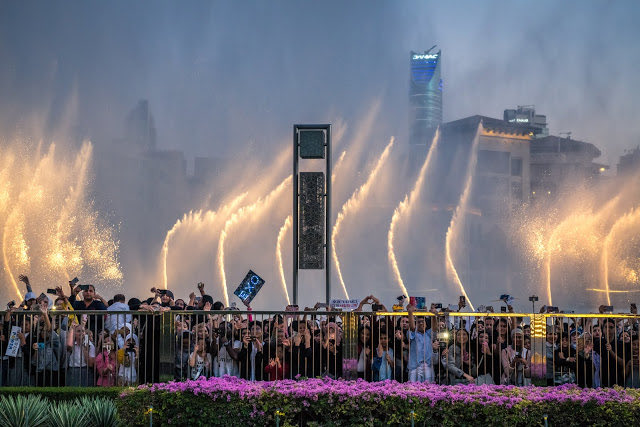 Also in 2018, EXO became the first group to have their song played at Dubai Fountain. ‘Power’ became the first ever Kpop song to be played at the world’s tallest and largest fountain, paving the way for other Kpop songs to be played there.