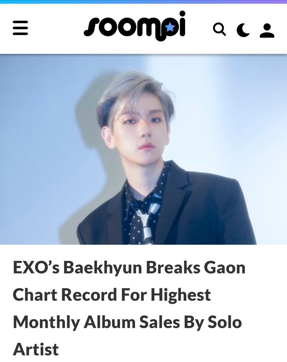 With his debut as a soloist in 2019, Baekhyun broke the record for the highest monthly album sales, broke his own group’s record for the most #1 on iTunes, broke the record for most first day sales and became the first soloist to sell 100,000+ album copies in a decade.