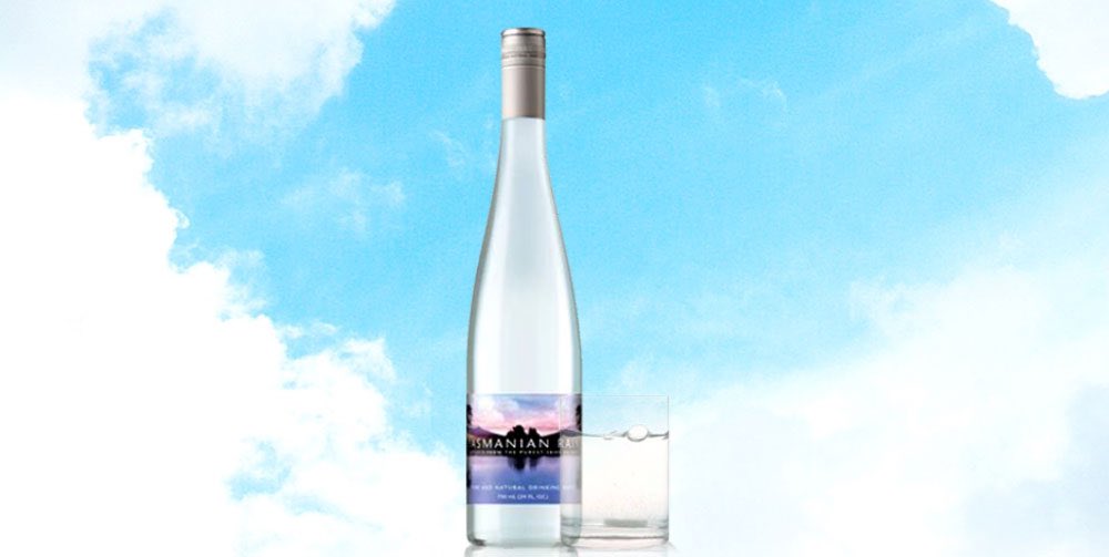 Tasmanian Rain – $5 (N1,935)per 750mlThis bottled water is Australian and comes from the island of Tasmania. It is so pure, it falls from the sky, as rain water, from a sky where the air has been deemed as the cleanest in the world. The water never touches the ground.