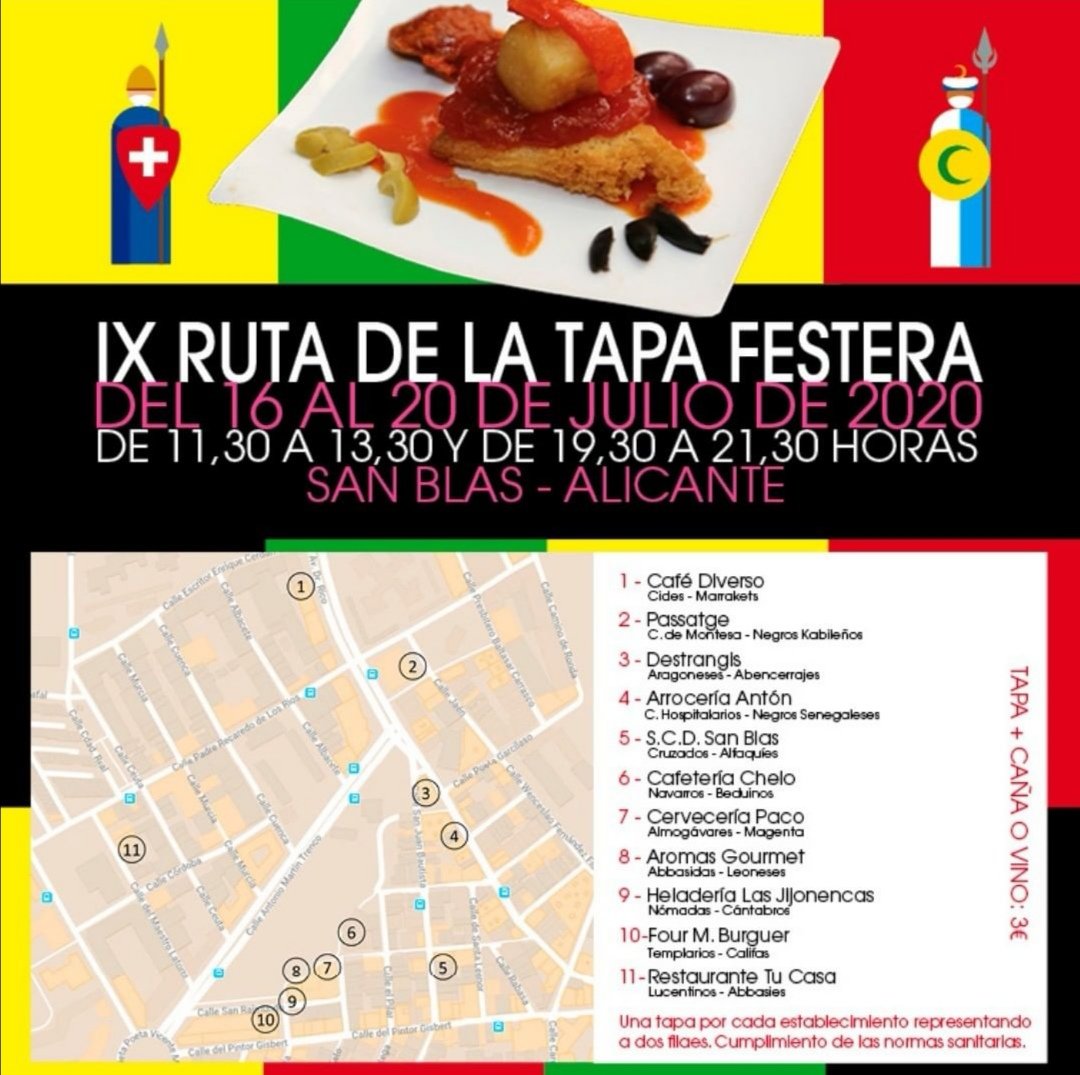 UNDEFmyc's tweet photo. Y continuando con la programación de actividades virtuales de San Blas, hoy nos ofrecen estas opciones, comienzo de la ruta de la tapa, aportación solidaria y la Retreta.
#undef #morosycristianos #música #pólvora #fiestas #tradición #sanblas https://t.co/BBomjbNnWi