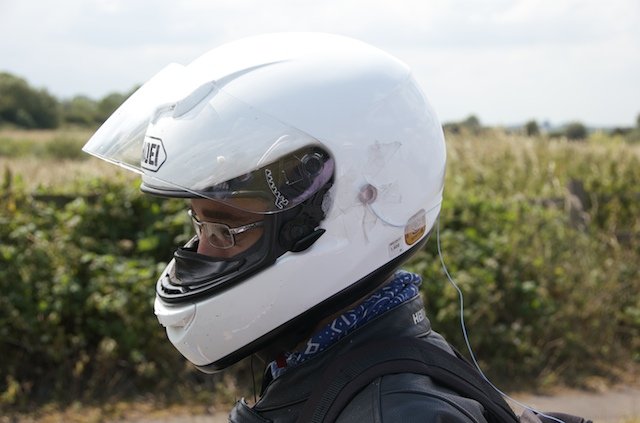 This wasn't purely for fun. Me and my helmet were covered in very small and astonishingly expensive microphones to measure the wind