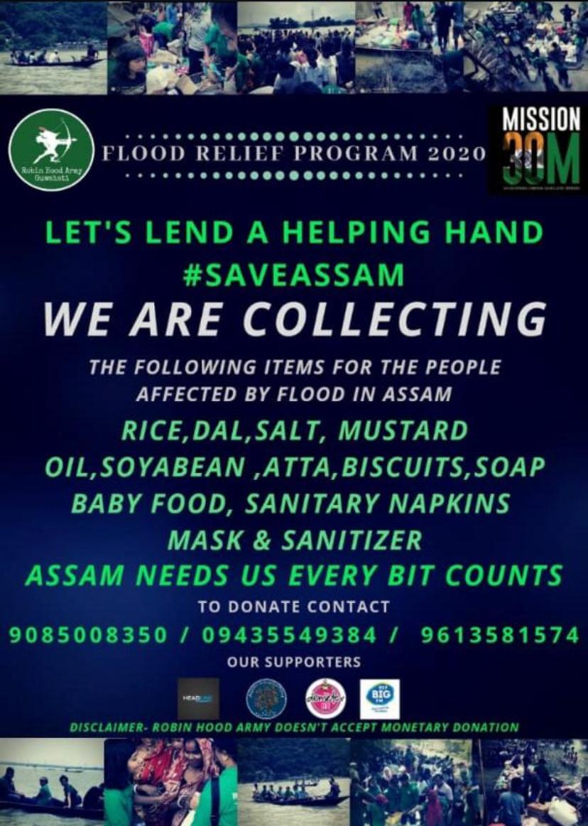 It'll also be of great help if you tweet about the situation using the hashtags #AssamDeservesBetter  #AssamFloods  #StopIgnoringAssam #ProtectAssam #AssamNeedsUs**Also if your a local in Assam you can donate ration instead of money to this project they do not accept money