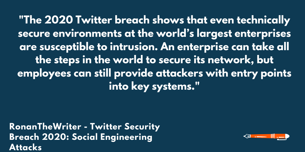 ronanthewriter's tweet photo. New article: Twitter Security Breach 2020 &amp; Social Engineering Attacks
https://t.co/uGXWTibgwD

#databreach #twitterhack #TwitterMoneyHeist #infosec #CyberSecurity https://t.co/LNTYyObPJE
