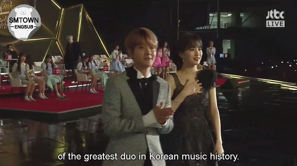 Baekhyun & Suzy won Digital Bonsang at Golden Disk Awards 2016.Best Collaboration at 2016 MAMA, Their performance also had the highest ratings for MAMA that year. Best R&B/Soul track at Melon Music Awards 2016.