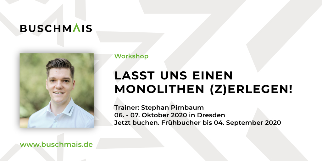 buschmais's tweet photo. Ihr #Softwaresystem verlangt nach Modernisierungen, Sie wissen aber nicht, wo sie anfangen sollen? In unserem #Workshop lernen Sie, wie Sie strukturiert und nicht im Blindflug ein monolithisches System zerlegen. @spirnbaum https://t.co/G9yizWUnBc
#softwareanalyse #softwarequality https://t.co/SyBYtnNmW6