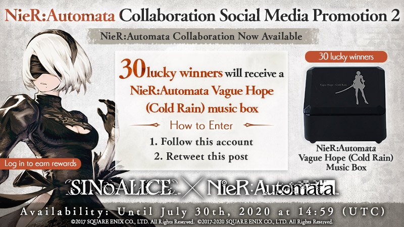Details about   NEW NieR Automata Game Music Box Vague Hope Cold Rain Square Enix