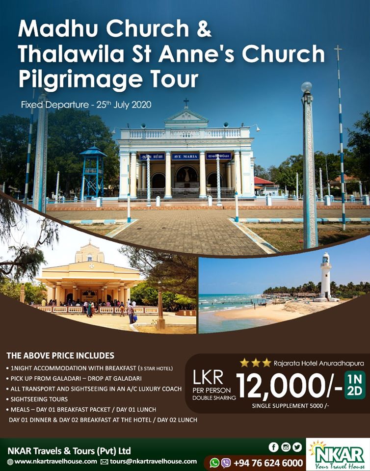 NkarTravelHouse's tweet photo. Madhu Church &amp; Thalawila St.Anne's Church Pilgrimage Tour
Departure : 25th July
📱 +94766246000 | ✉️ tours@nkartravelhouse.com
.
#NKAR #NKARTravelHouse #NKARTour #SriLanka #SriLankaTour #Colombo #VisitSriLanka #Pilgrimage #Madhu #Mannar #MadhuChurch #Thalawila #AnnesChurch https://t.co/t6FdVYztyy