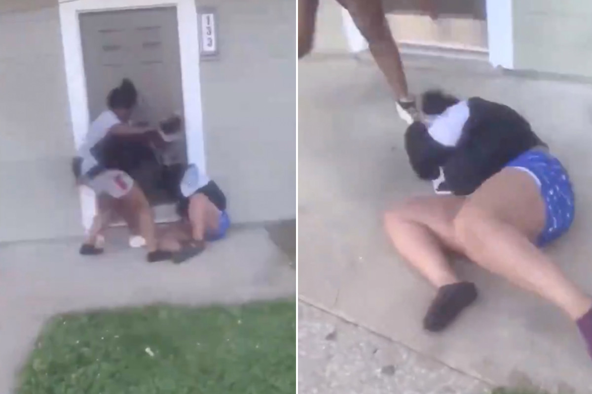 Disturbing video shows teens beating pregnant mom, kicking toddler trib.al/7GSTYwL
