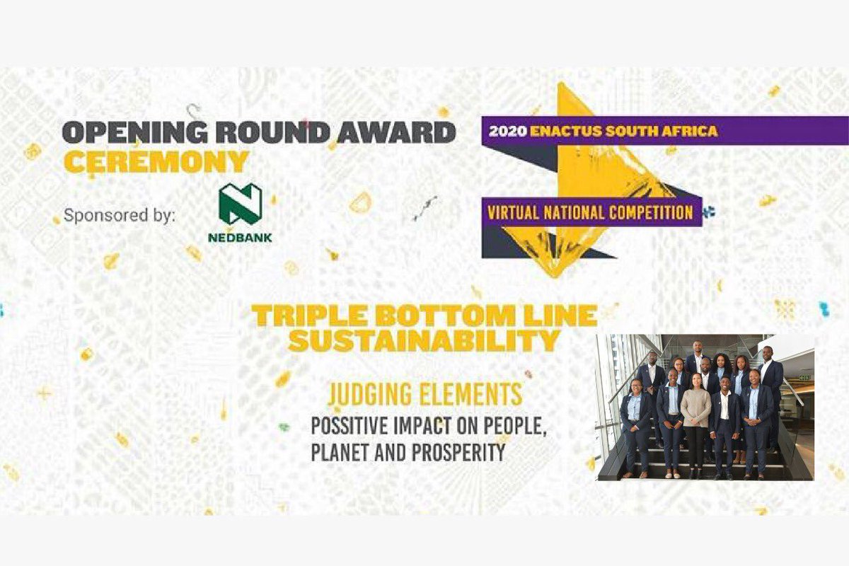 EnactusMandela's tweet photo. Congratulations to the team for obstaining Second Place in the 2020 Thematic Awards, as well as Second Place in the 2020 Triple Bottom Line Sustainability. 🔥🎉 #ez_nationalcompetion #ownyourfuture #weallwin https://t.co/y2gRSRQatX