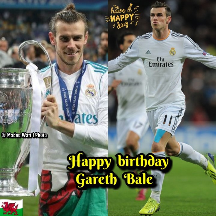 MadesWatt's tweet photo. #HABIDAY TO BALE 🏴
Joyeux anniversaire 🎂🎁 a l'ailier du Real Madrid: Gareth Frank Bale qui souffle ses bougies aujourd'hui. Il a marqué 106 buts en 251 matchs depuis son arrivée 2013.
Bon 3⃣1⃣e anniversaire à lui.
#HALAMADRID 👉 🇪1⃣ 🏆3⃣ 🇸👈 https://t.co/Dfj692lD3s