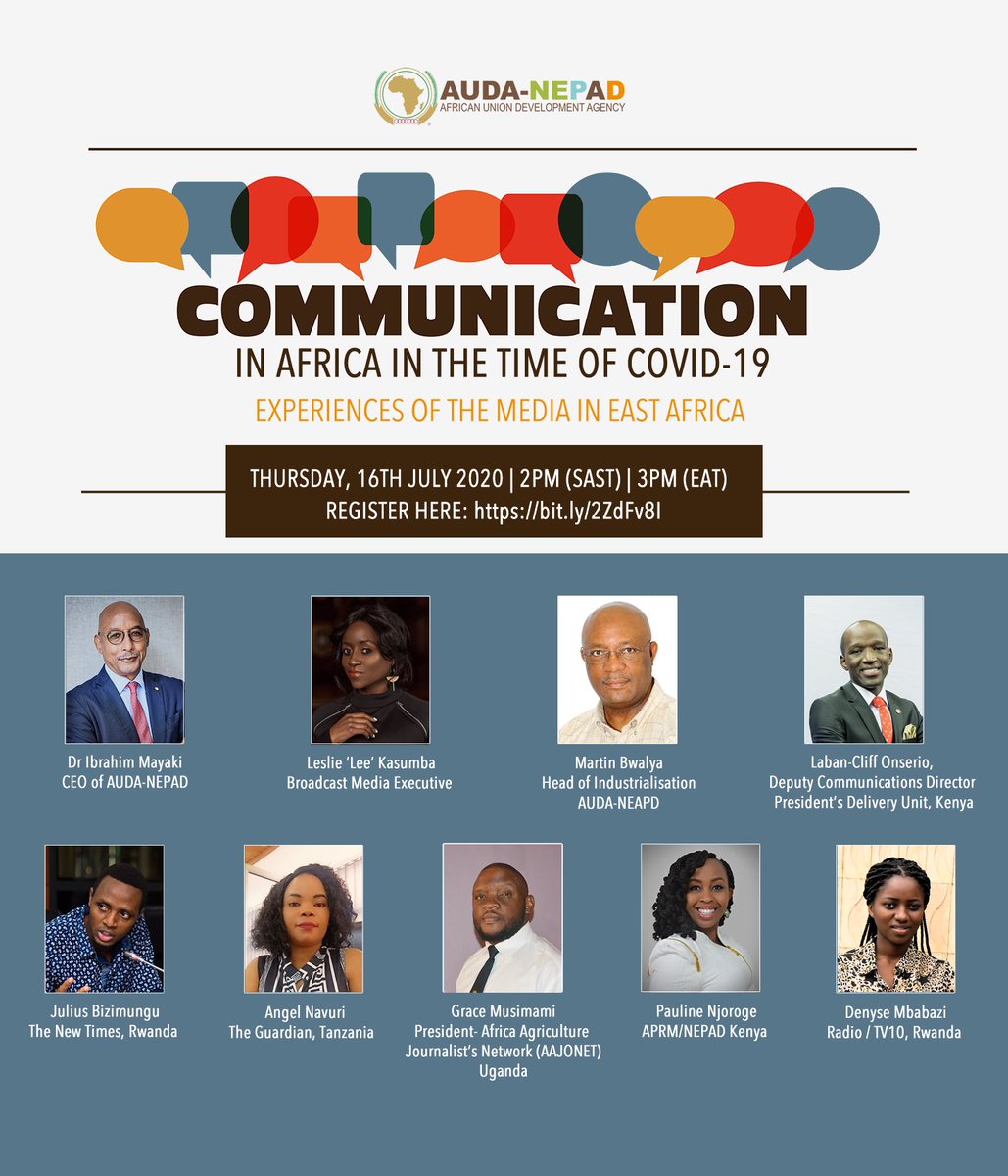 LabanCliff's tweet photo. This afternoon, we begin asking the tough questions on Africa’s media current status (impact of the Covid 19 crisis &amp; digital disruption) &amp; what’s the future like? 

Join us via Zoom link: Webinar Registration - Zoom

#FutureOfMedia https://t.co/JAunhNap5y