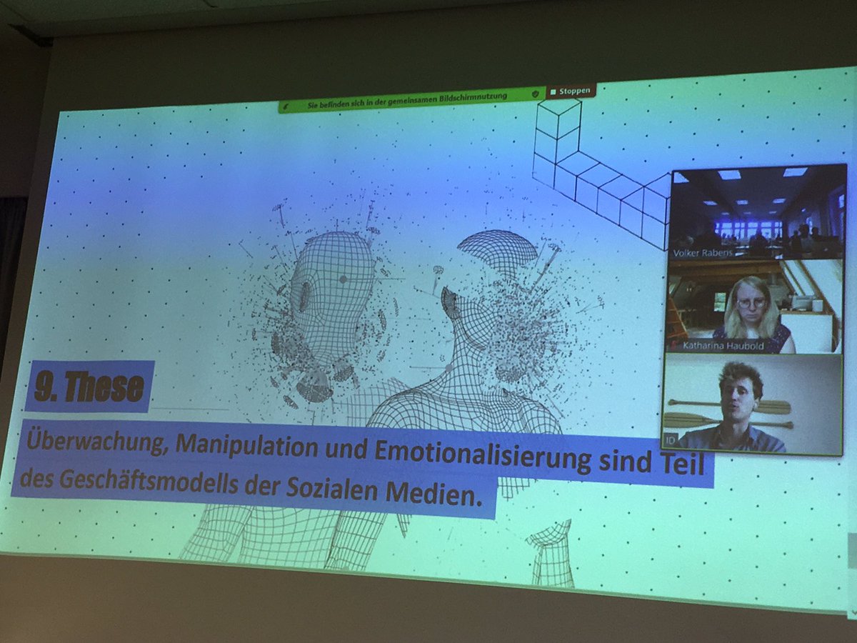 tobiasfaix's tweet photo. Tag zwei im Modul 8 unserer Transformationsstudien startet mit zehn spannenden und herausfordernden Thesen zur Digitalisierung in der Zivilgesellschaft mit @roofjoke von @netzpolitik_org
#transformationsstudien #master #digitalisierung #cvjmhochschule https://t.co/iH8milecaW