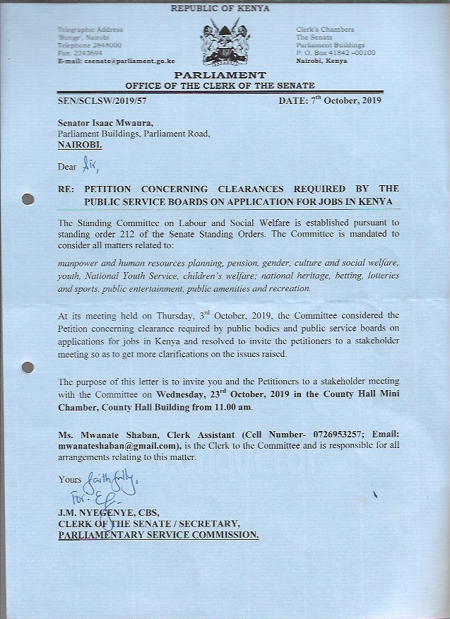 cbs_ke's tweet photo. The Sh1,000 clearance certificate fee waives from HELB for non-beneficiaries has Come at the right time but are no jobs. 

ANYWAY thanks to the nominated senator Hon. Isaac Mwaura, this was his Brainchild. https://t.co/xvem72eDoE