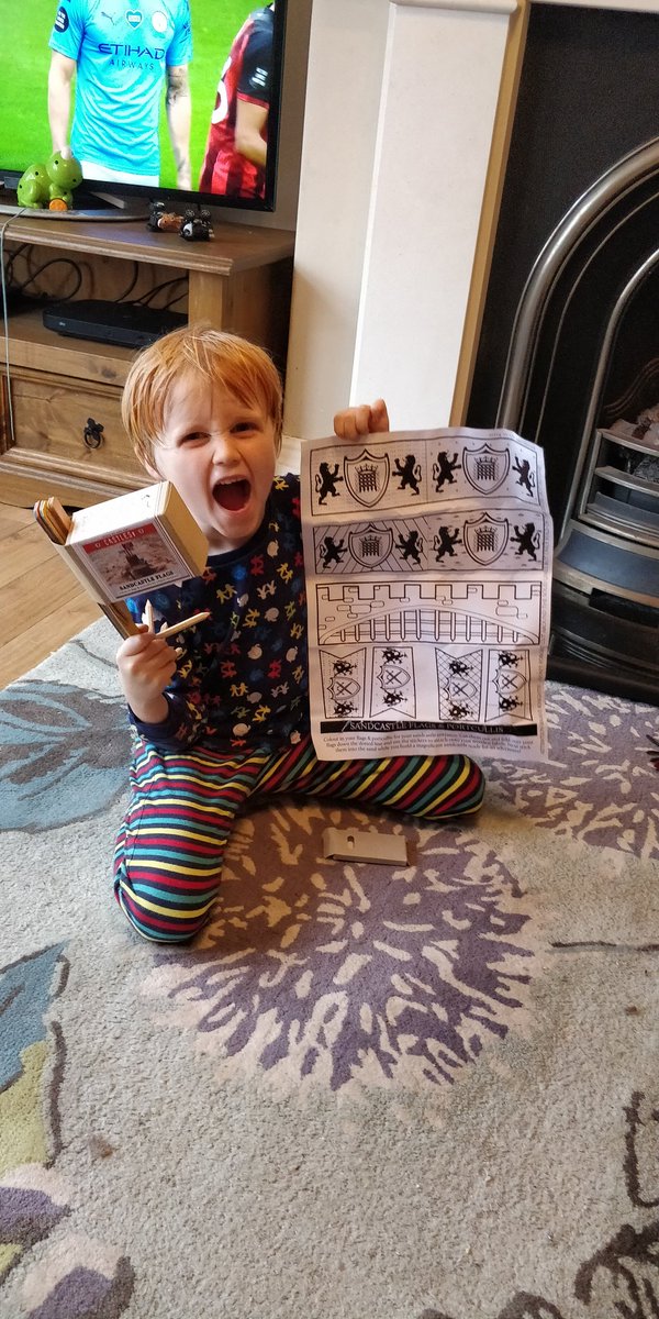 Beaver1982's tweet photo. @southwalneyinf Thank you very much for Aaron's prize for the sand art challenge. He was over the moon. Sorry we didn't get a picture of him receiving it from Mrs McKinnell, he was wrapped in a towel after being rushed out of the bath 😂 https://t.co/k2HRt4T9wK