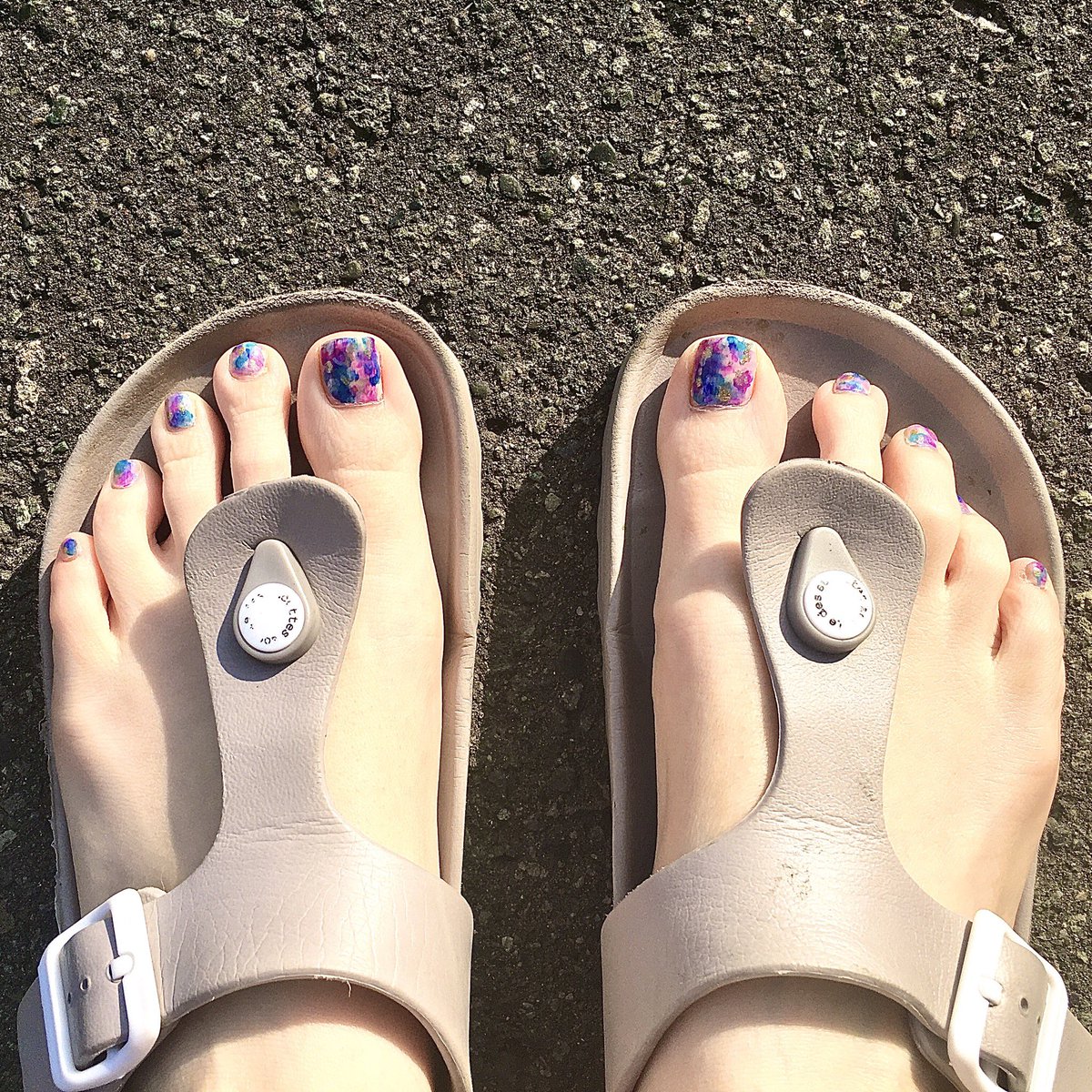 夏ペディキュア