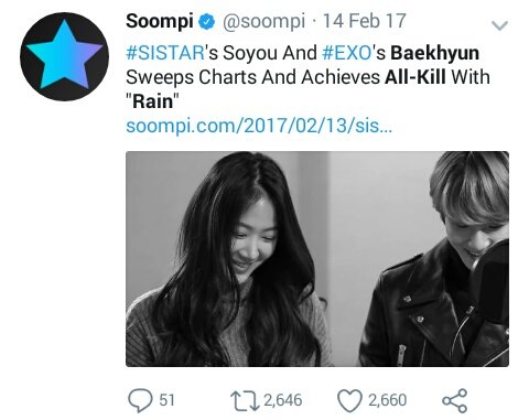 Rain also achieved a Real time all kill, it's baekhyun 2nd song to achieve that.