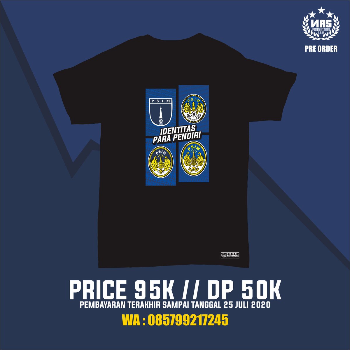 nasprdctn's tweet photo. NASPRDCTN
PRE ORDER
.
code : IPP
price : 95K DP 50K (close order 25 juli 2020)
material : catton combat 30S
sablon : rubber matshui
wa : 085799217245
ig : @nas.prdctn https://t.co/vR3ZD59aLX