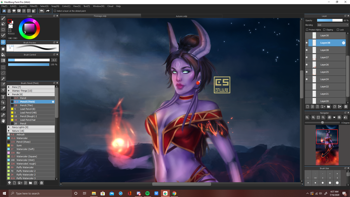 TherineArt's tweet photo. Is it just me or is it getting hot in here? Another sneak peek! This one is up for adoption! Will receive full illustration and character rights. Will be done by weekend! PM your offers! #adoptables #draenei #draebae #firemage https://t.co/qfZZUAaXS9
