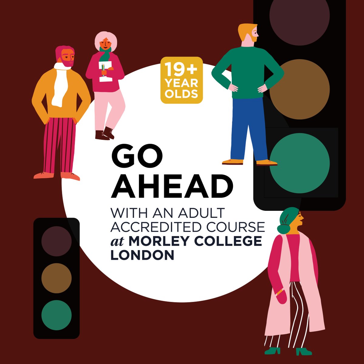 morleycollege's tweet photo. GO AHEAD with an accredited course at Morley: https://t.co/6N0xwi8dCy

Thinking about making a career change, or getting the qualifications to climb that ladder? Get started with opportunities from entry to degree level, across a wide range of subjects, skills and disciplines. https://t.co/xLmUBGaxZq