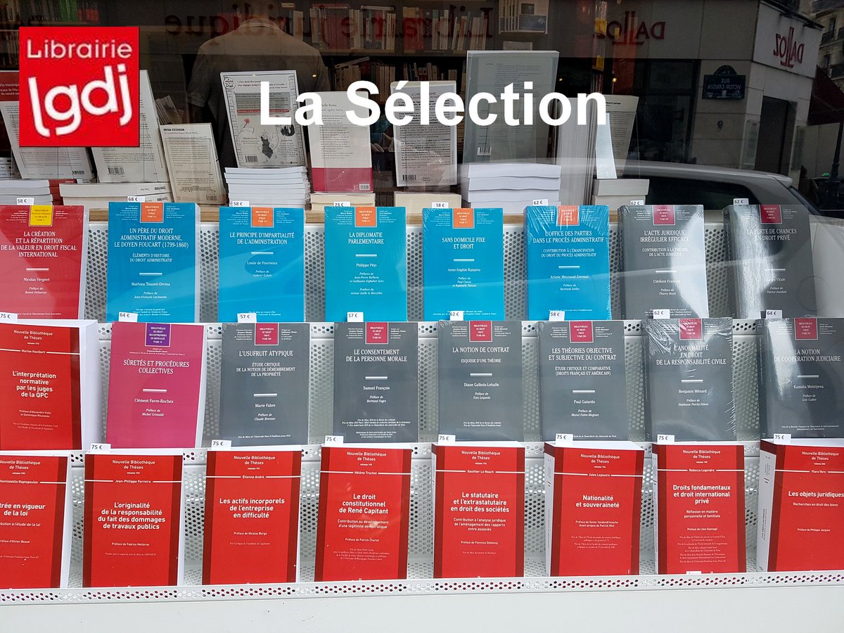 librairieLGDJ's tweet photo. Un arrivage impressionnant de thèses ce mois de juillet, droit public ou droit privé, chez LGDJ ou chez Dalloz ! voilà la #SélectionLGDJ de la semaine : https://t.co/XIfxvDujjd https://t.co/XbSXAscwja