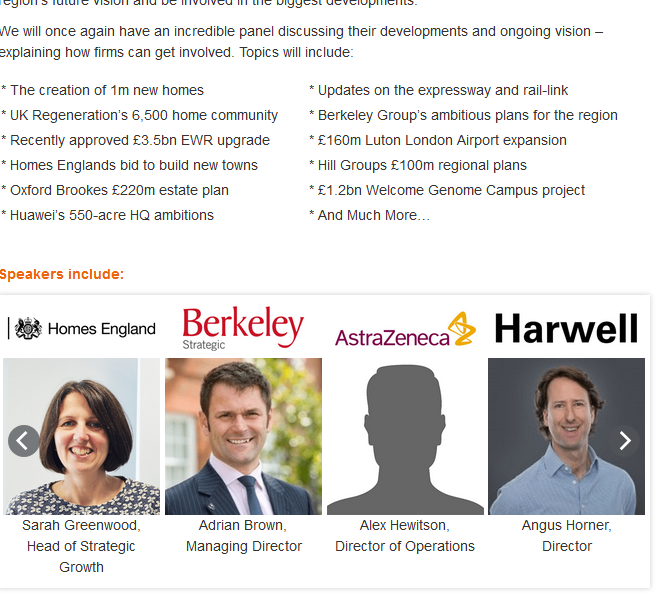 stellastafford's tweet photo. Arc Conference in December 2020 @beag @SarahFoxcroft @purrrmeister @ElaineCox11 @SmartGrowthUK @ExplorerDale https://t.co/7cCfdpaj77 Note the agenda - 1M houses (all on greenfield sites) and the Expressway are all still there AND Berkeley Groups 'ambitious plans for the region' https://t.co/Gp9nCW6bAU