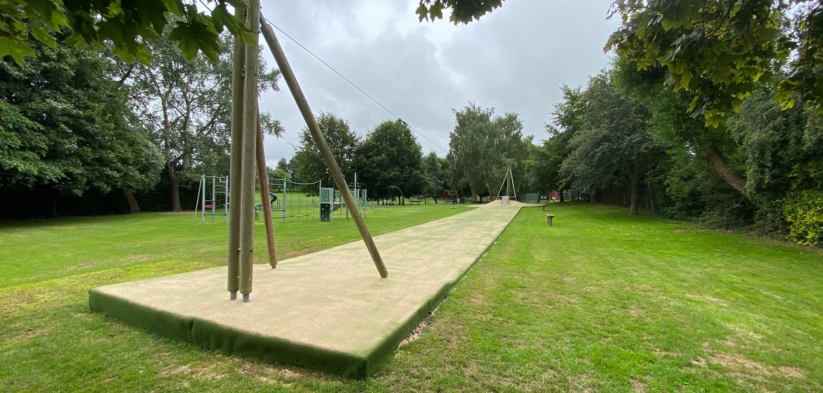 DuraSportLtd's tweet photo. Dura-Sport's Impact Play safer play surfacing system has been installed beneath an aerial runway at Jubilee Recreation Ground in Anstey. Read more>>https://t.co/Ly7WIHZ3xp #playsurfacing #impactabsorbing https://t.co/yHZjk3kIK8