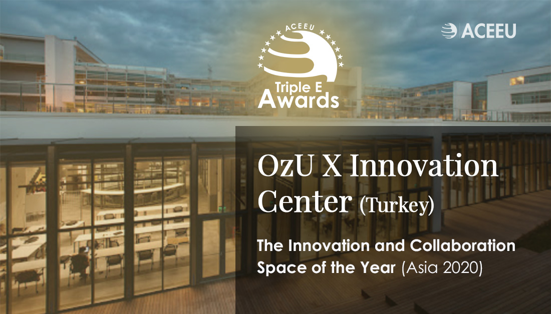 ACEEU_org's tweet photo. OzU Innovation Center (Turkey) is the winner of the Innovation and Collaboration Space Award (Asia 2020). #Triple_E_Awards 
@ozyeginuni Read more https://t.co/DBwZ9bEHk3 https://t.co/iZuinBWqlG