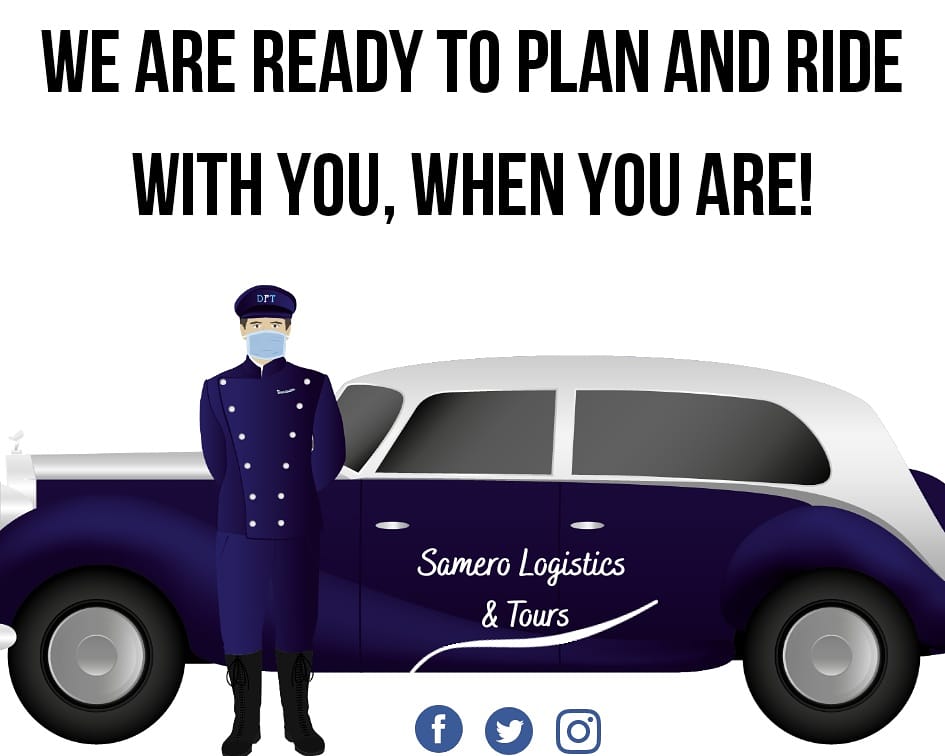 samerologistics's tweet photo. We are pleased to announce to you that we have resumed activities at SAMERO LOGISTICS AND TOURS. 

We are sanitized and prepared to ride with you, whenever you are.

#saferide #tourguide #goods #exoticcars #exoticdriver  #shuttleservice  #SLT #weplanwithyou #weridewithyou https://t.co/bgyYCLZ2TJ