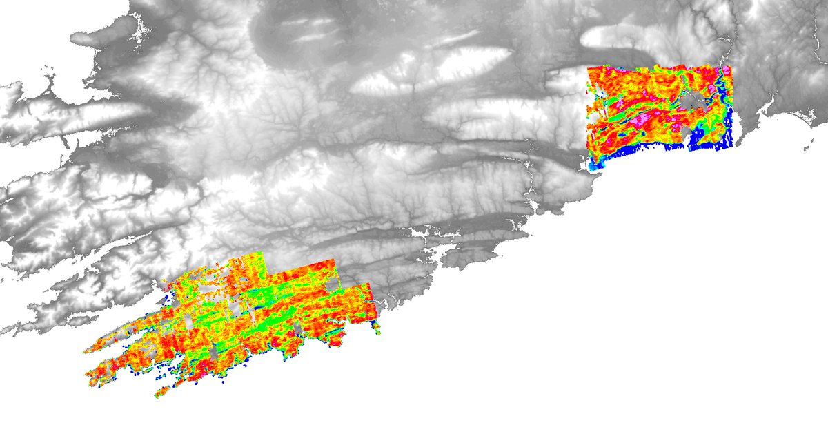 TellusGSI's tweet photo. We are pleased to announce the release of new electromagnetic inversion data from Tellus survey blocks Waterford and West Cork. For more information and to view the data visit➡️https://t.co/mHAum4tN0o @GeolSurvIE #TellusSurvey https://t.co/XEWGjjau8G