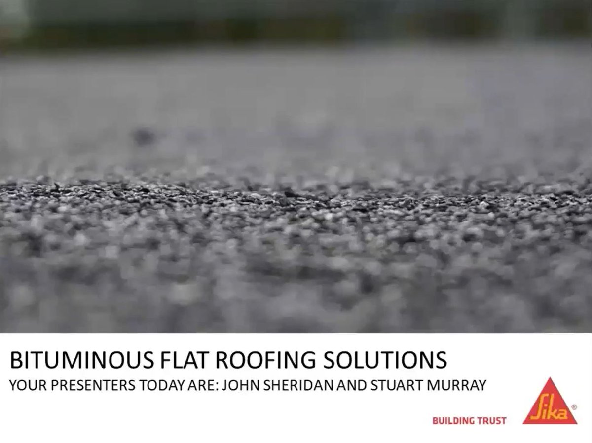 SikaIreland's tweet photo. A few weeks ago, we hosted "SikaBit PRO Bituminous Systems" webinar. If you missed it or would like to watch it again, you can do so here: https://t.co/GwMKvR9Dlo
#SikaBit #Bitumen #Roofing https://t.co/J4IJIxamJ2