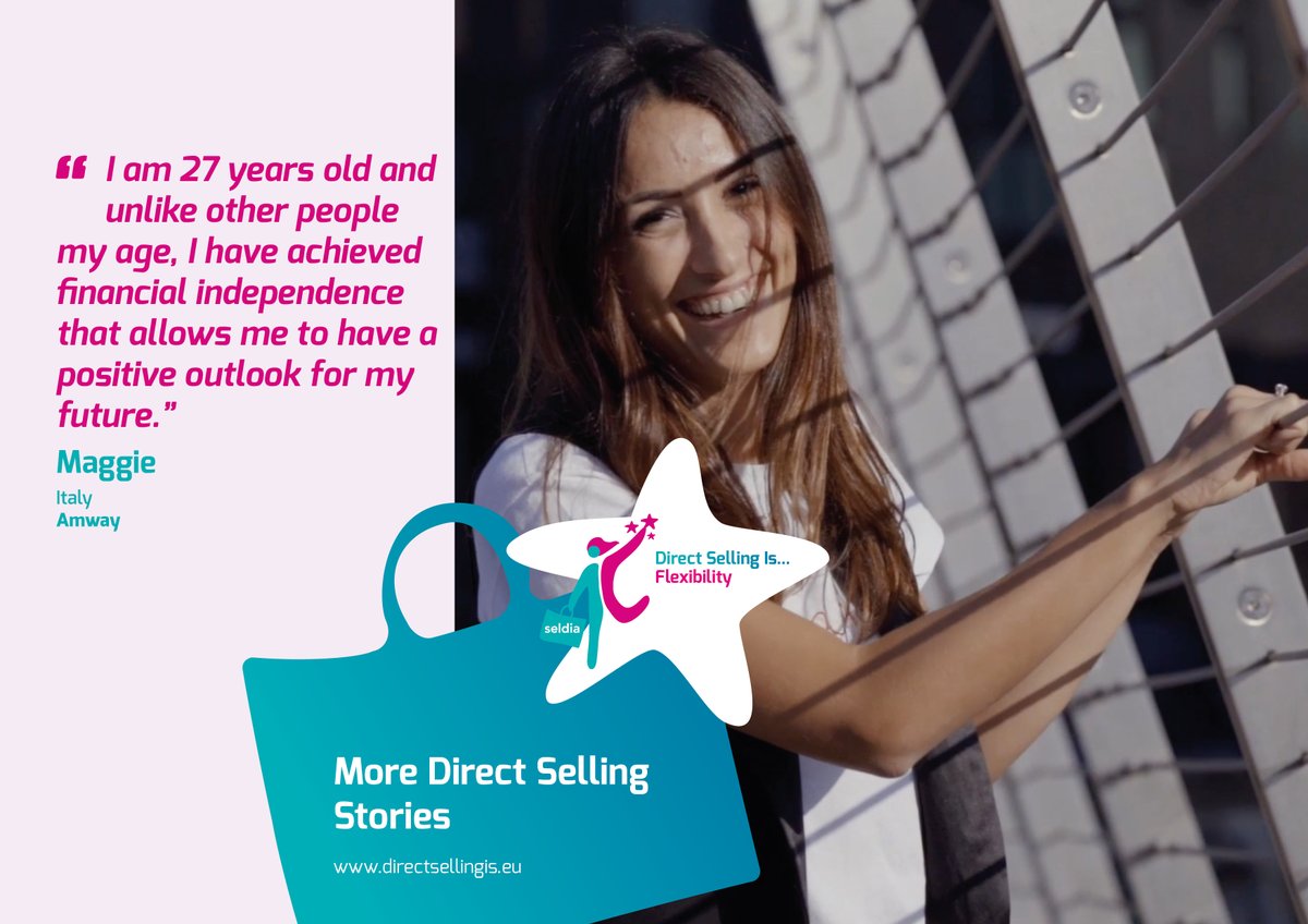 SeldiaEU's tweet photo. Discover Maggie’s story, achieving financial independence and a positive outlook for her future at 27, working for @Amway as direct seller. More #DirectSellingIs testimonials at https://t.co/y0jbD2rqRa - https://t.co/5KyJVNh6PM https://t.co/KrKV7DfCO6