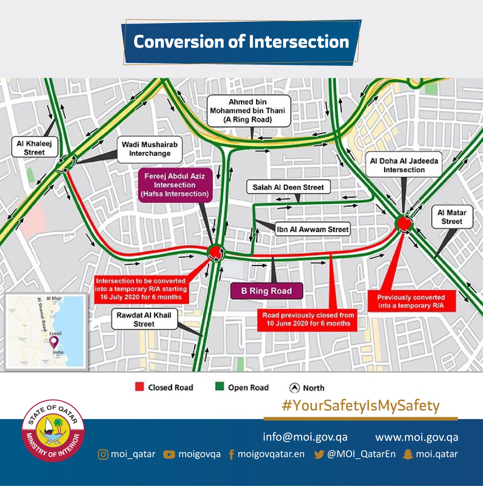 Fereej Abdul Aziz Location Map Ministry Of Interior On Twitter: "Motorists Are Alerted On Traffic Changes  At Fereej Abdul Aziz Intersection (Hafsa Intersection) On B-Ring Rd As It  Has Been Converted To A Temporary Ra Keeping 2
