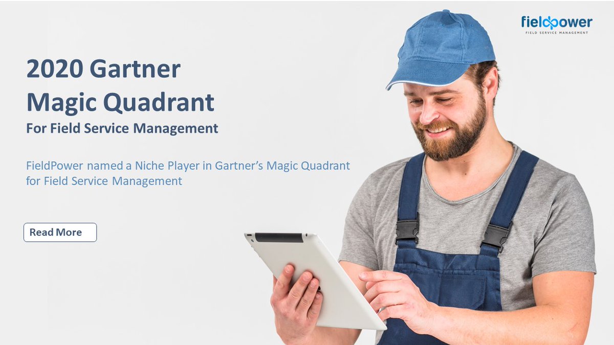 ducontsystems's tweet photo. FieldPower named a Niche Player by Gartner in #MagicQuadrant2020 for #FieldServiceManagement. Follow the link &amp; download your complimentary copy of the report

https://t.co/t2GRYVXLLA

#FieldPower #gartnermagicquadrant #gartner #fieldservicemanagement #magicquadrant #fieldservice https://t.co/xfbPJlLVho