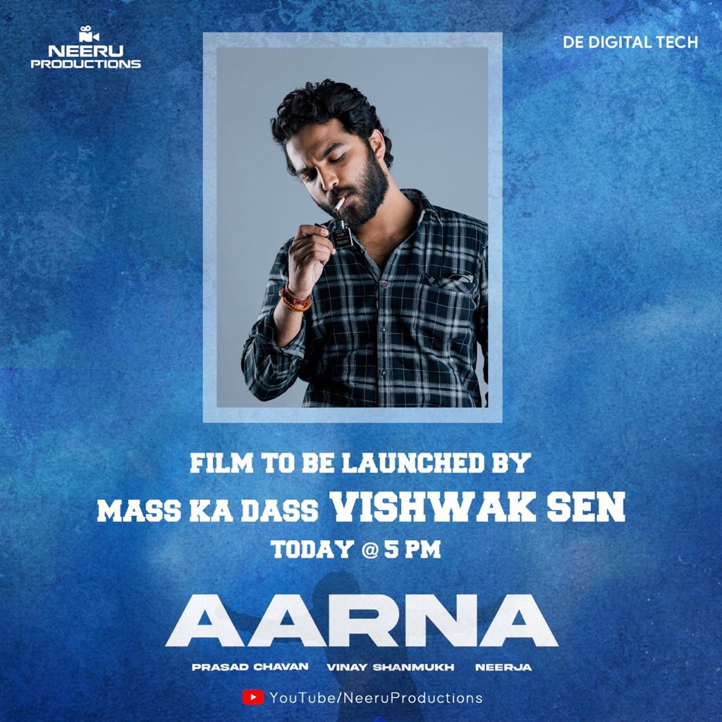 neeruproduction's tweet photo. Mass ka Das @VishwakSenActor joined hands to launch the film today at 5pm..
Stay Tuned to @VishwakSenActor 

Written &amp; Directed by @itschavan
Produced by @neeruproduction
Casting : Sravan &amp; Phani Poojitha 
DOP-EDITING-DI-SFX 
@Vinayshanmukh4 https://t.co/rzJgdOM0bL