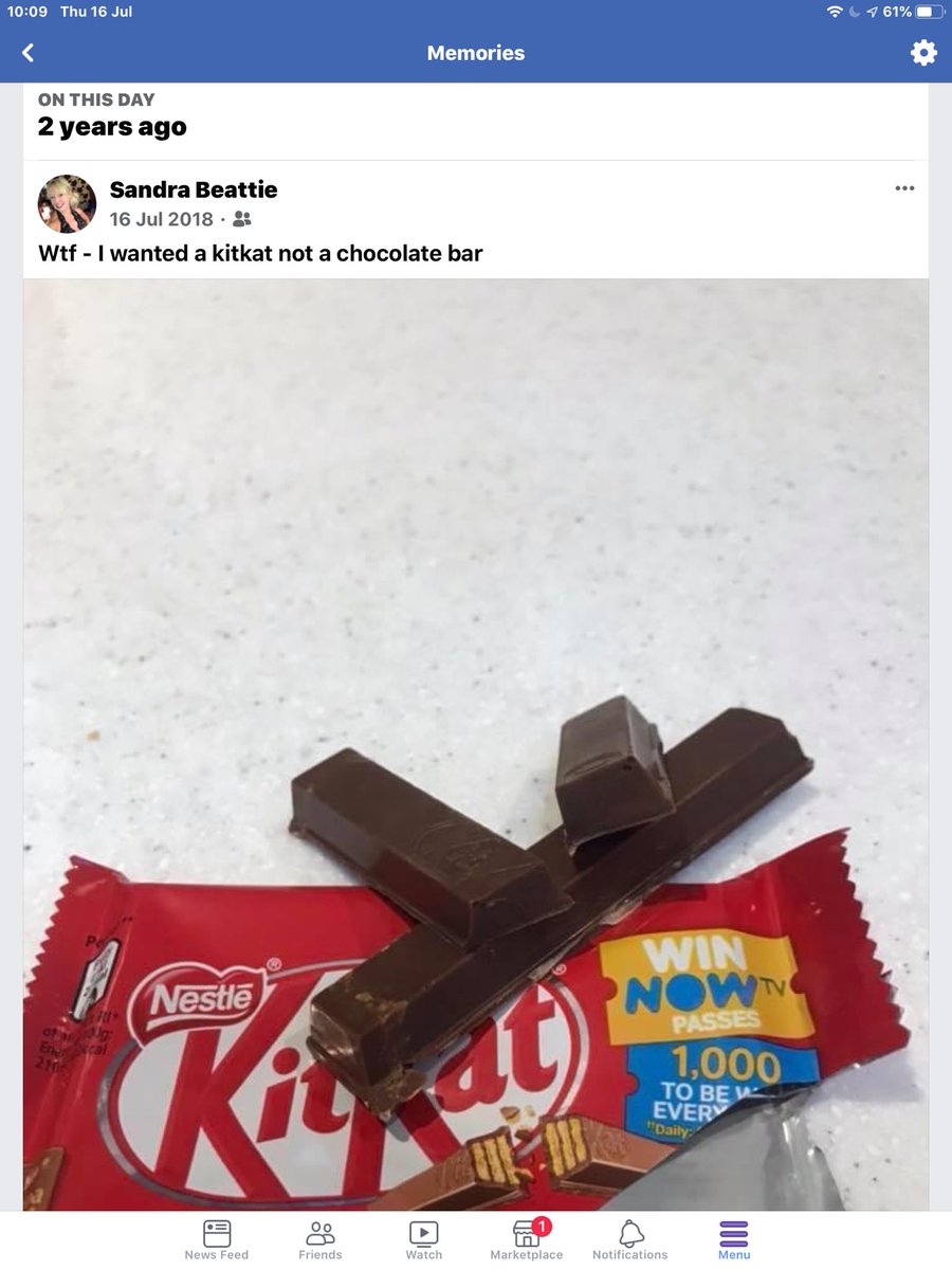 santababy100's tweet photo. Ha ha, I was talking about this just the other day when @AudreyBubbles got a double curlywurly #nowafer #kitkat https://t.co/GyfMhNsCuh