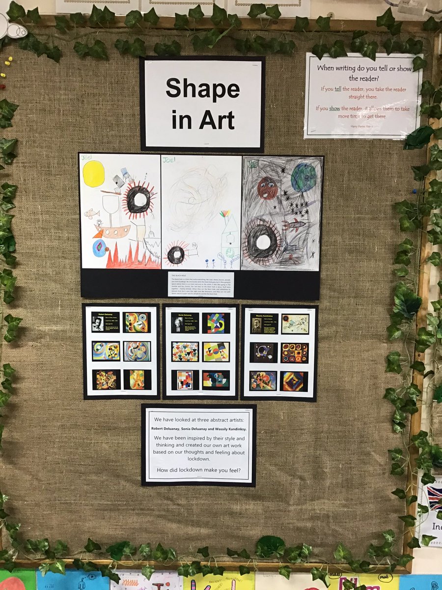 GoodrichCESch's tweet photo. Year 5 have been creating abstract art based on their thoughts and feelings about lockdown. They have also described their artwork. #GSart https://t.co/AjaZ5lEPtu