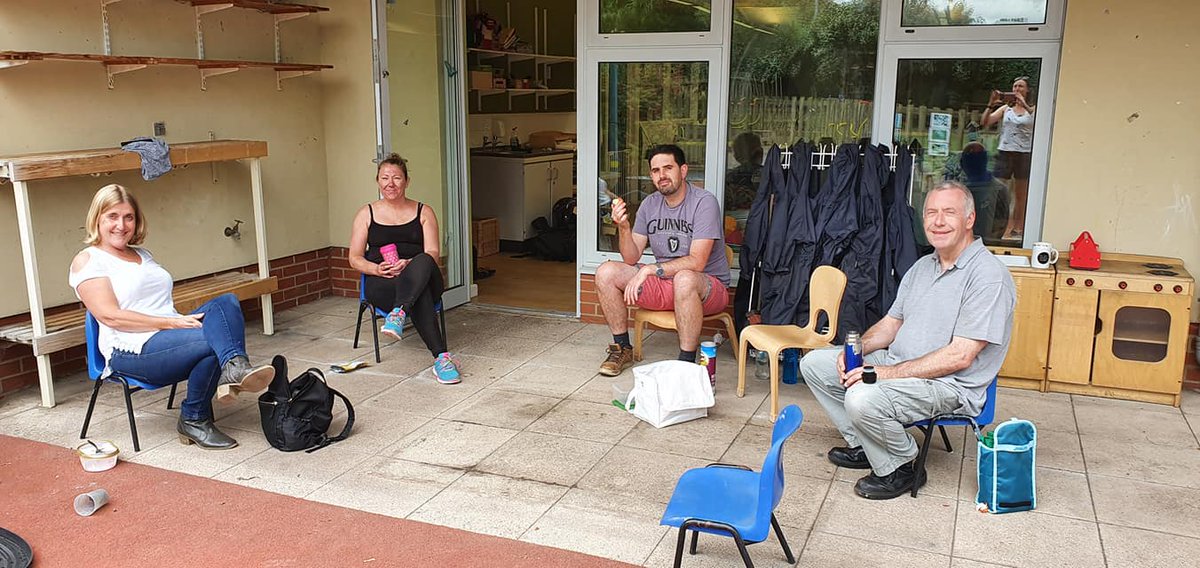 ConsortiumTrus1's tweet photo. The team in action preparing for the opening of Kirkley Nursery in September! Lots to do but the Trust is really excited, its going to be a fabulous provision 😀 https://t.co/bOhAUMBsKM