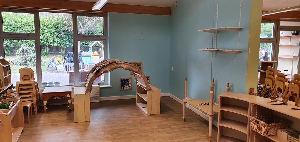 ConsortiumTrus1's tweet photo. The team in action preparing for the opening of Kirkley Nursery in September! Lots to do but the Trust is really excited, its going to be a fabulous provision 😀 https://t.co/bOhAUMBsKM