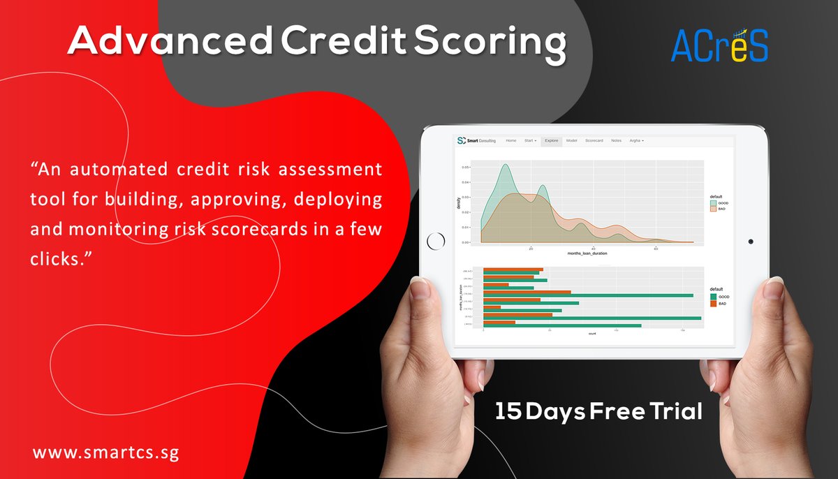 officialsmartcs's tweet photo. ACreS - Advanced Credit Scoring
 Build risk scorecards in a few clicks!

https://t.co/UvnYT2v7N1

#CreditScoring #BigDataAnalytics #FreeTrial #ACreS #Analytics #ScoringService #ScoreModelling #ScoreCard #Analytics2020 #ScoreBuilder #BigData #SmartCS #riskanalytics #Singapore https://t.co/qoh5n9q14X