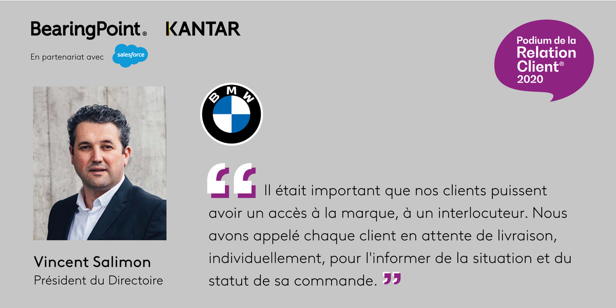 BearingPoint_FR's tweet photo. [#PRC2020] Découvrez le témoignage de Vincent Salimon, Président du Directoire, @BMWFrance, lors de notre webinar exceptionnel : « La Relation Client, un capital en temps de crise ».

🎙https://t.co/gAy7J9ICgm

#ParlonsRelationClient https://t.co/hYFdj9h72j