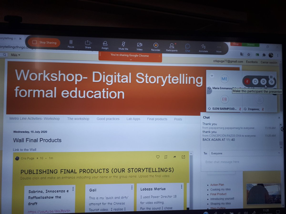CFRdeVigo's tweet photo. Presenting our work and reflecting on it @FionaLearning @StephCher1 @crispuga @urigago @CFRdeVigo   #Eurospectives20 #ErasmusPlusKA2 #formacioncfrdeVigo https://t.co/T4aqV6SRO5