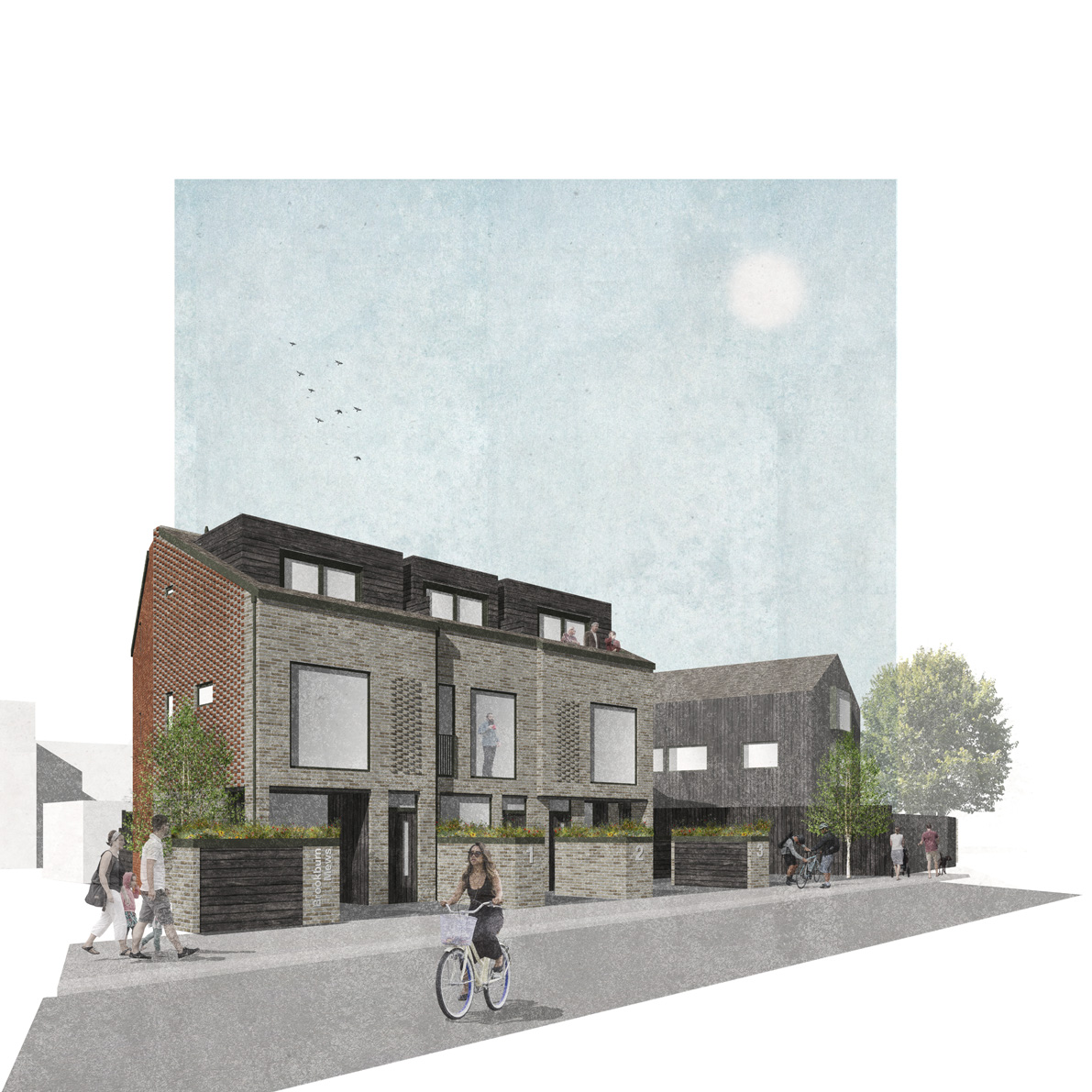ButterfieldArch's tweet photo. A exciting project currently on site consisting of 4 new build homes designed to the utmost detail. 
A mixture of brick tones was integrated into the proposal to respond to the Bowling Green Pub that sits opposite to the site.  
#architecture #housedesign #designwork #manchester https://t.co/W9YcUbJXSp