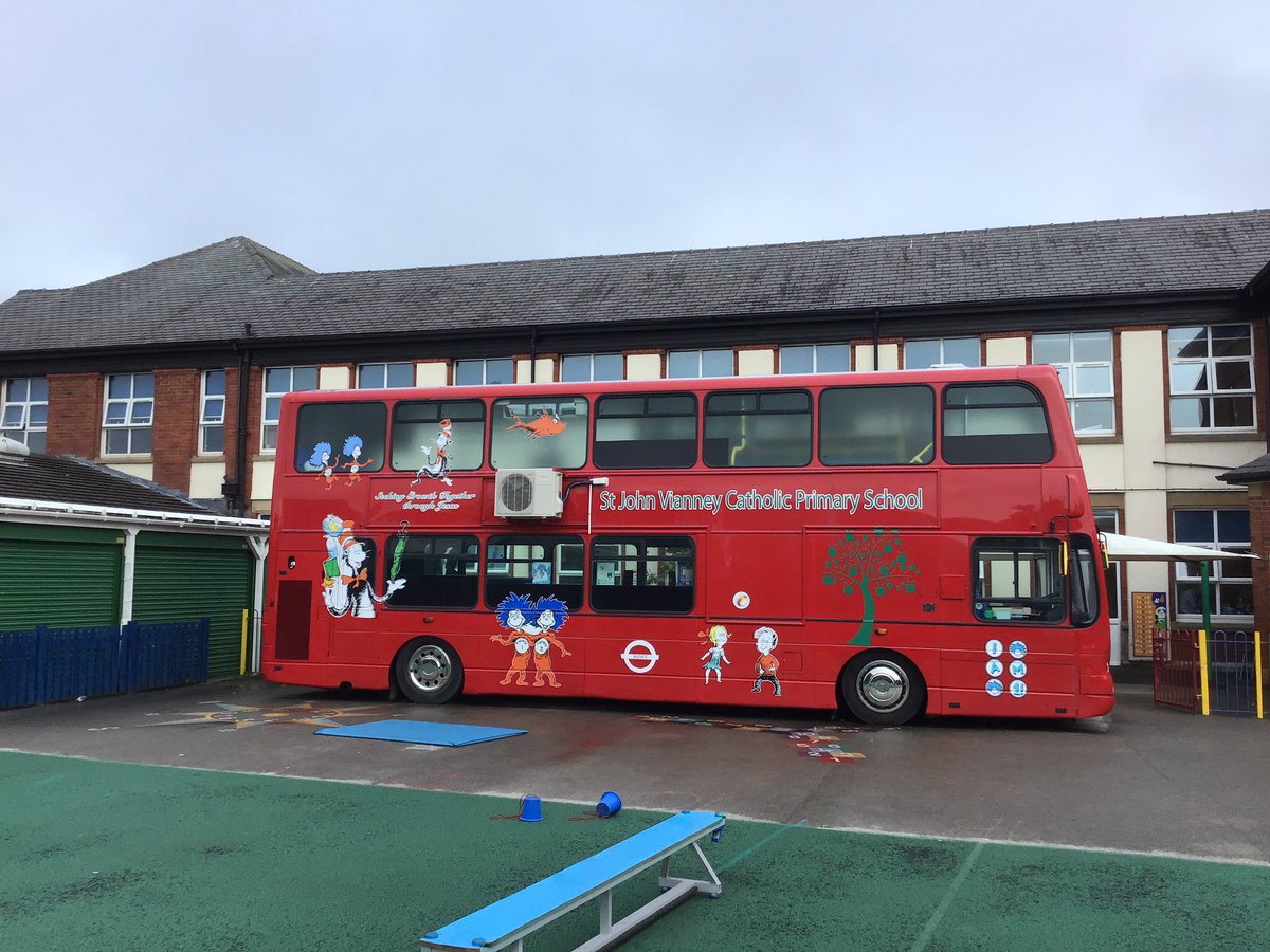 sjvblackpool's tweet photo. Today we are celebrating Reading Together Day with @readingagency #SJVBubble1B have been sneaking round school to find places to read! We are so lucky to have a double decker bus π for our library π@SJVEnglishHub #ReadingTogether #readingforpleasure #SJVClass1HU #SJVClass1HA https://t.co/xLFXYBT05i