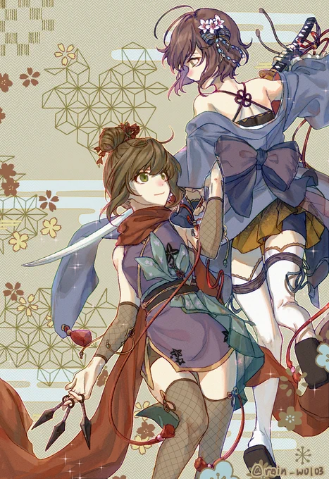 忍者と武士
#デレマス #浜口あやめ #脇山珠美 