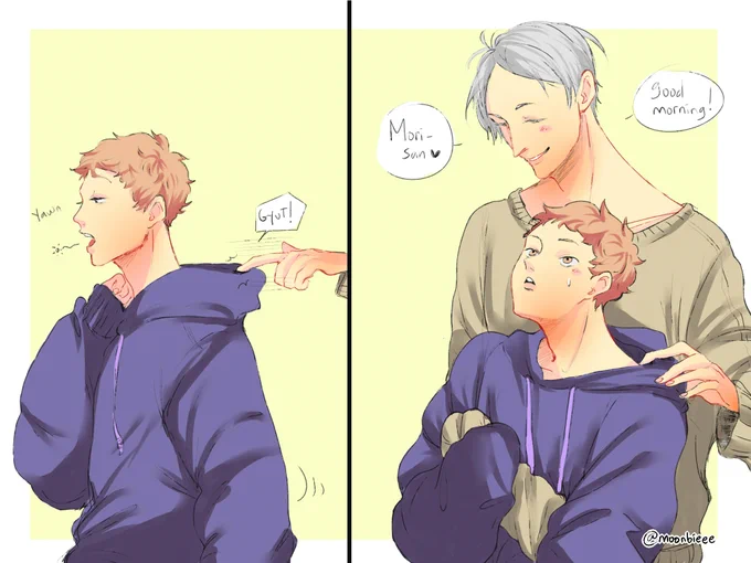 YakuLev and their Oversized shirt
(1/2)
#YakuLev #yakumorisuke #HaibaLev #haikyuu #ハイキュー 