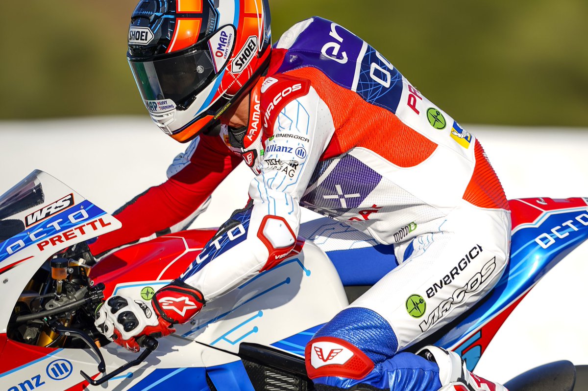 Happy to be back on track! Yesterday was such a good day! 
<a href="/AlexDeAngelis15/">AlexDeAngelis</a> <a href="/joshhookdotnet/">Josh hook</a> 
<a href="/OctoTelematics/">Octo Telematics</a> 
#PramacRacing #MotoE