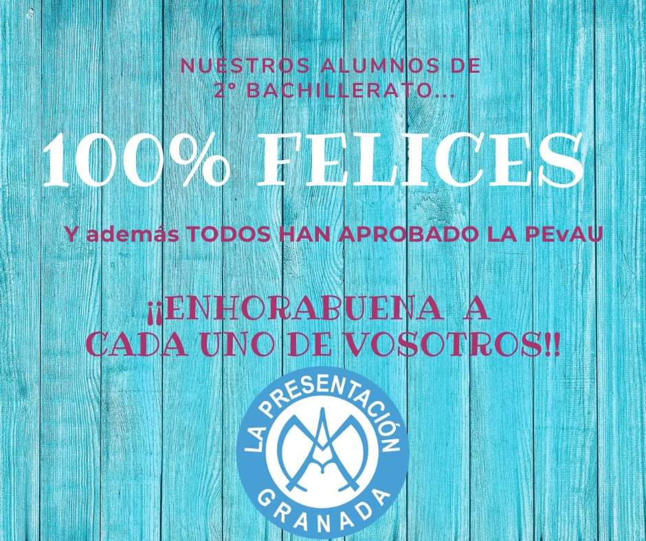 presentacionGR's tweet photo. ¡Orgullosos de nuestros alumnos! ¡¡OBJETIVO CONSEGUIDO!!
Este es el resultado de 15 años de trabajo en el colegio. 
Enhorabuena, chicos, listos para  salir al mundo a conquistar vuestros sueños. 
#somospresentacion
#presentaciongr
#soñamosalogrande https://t.co/NcF0YlM6hf